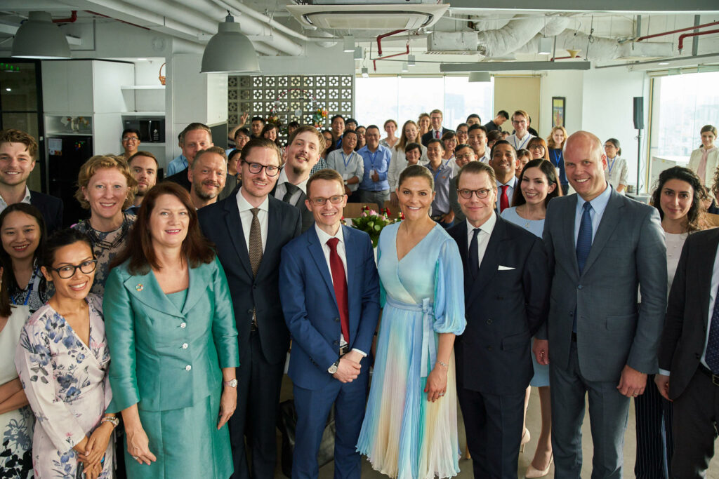Fram^ welcomed Sweden’s Crown Princess Couple to HCMC office on their visit to Vietnam in 2019.