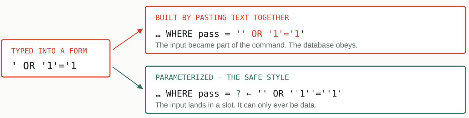 The same input, two destinations.